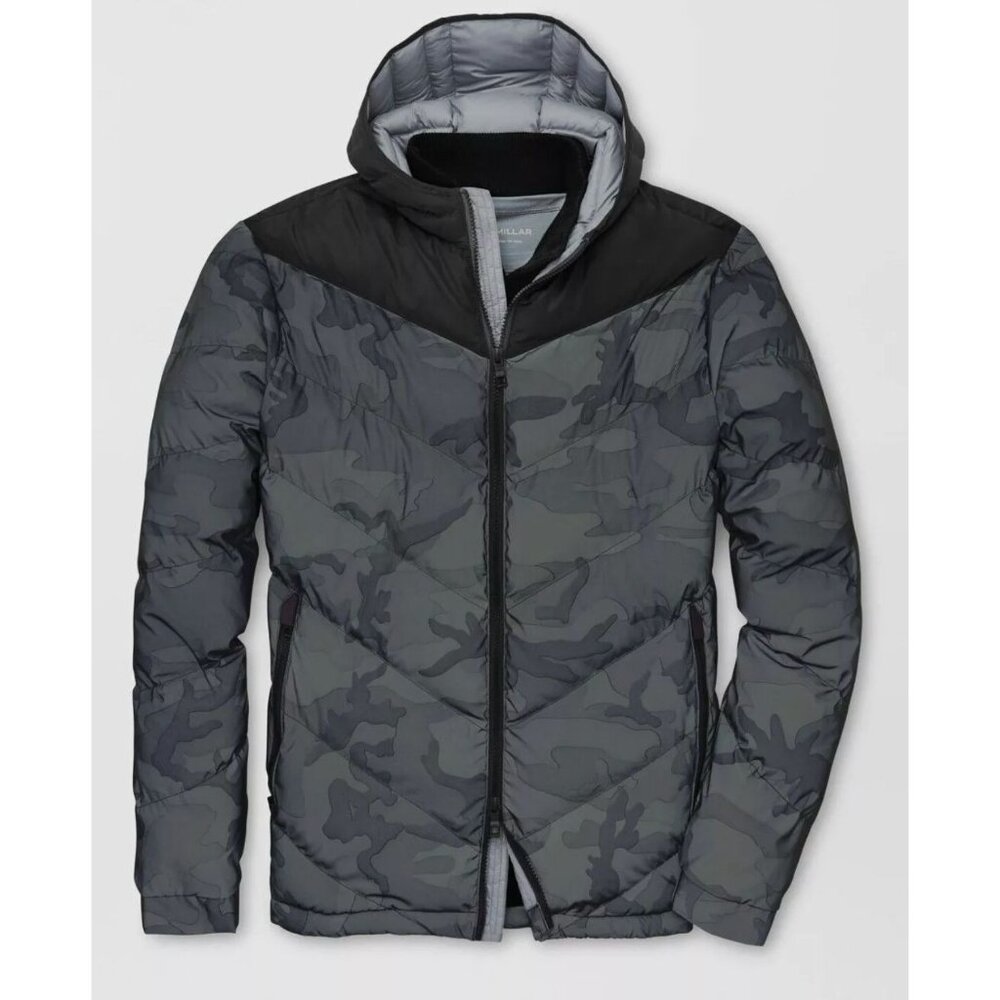 NWT Peter Millar Mens Apres Ski Camouflage Hooded Puffer Jacket XL $398